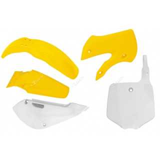 Kit plastiques RACETECH couleur origine jaune-blanc Suzuki RM 65