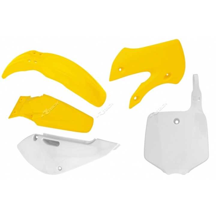 Kit plastiques RACETECH couleur origine jaune-blanc Suzuki RM 65