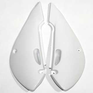 Plaques latérales UFO blanches Suzuki RM 65