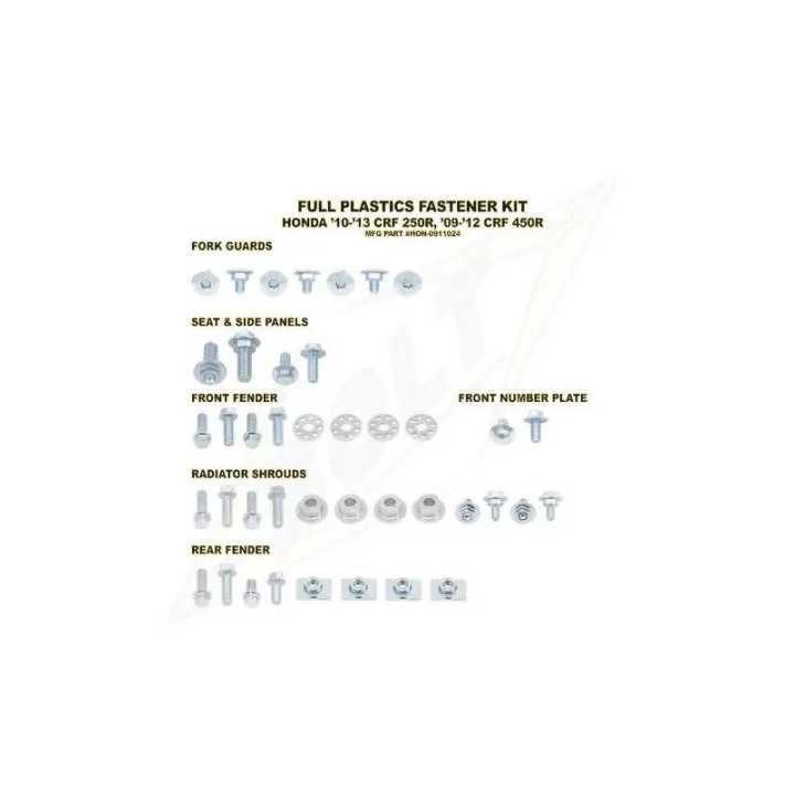Kit vis complet de plastiques Bolt Honda CRF 250 2010-13