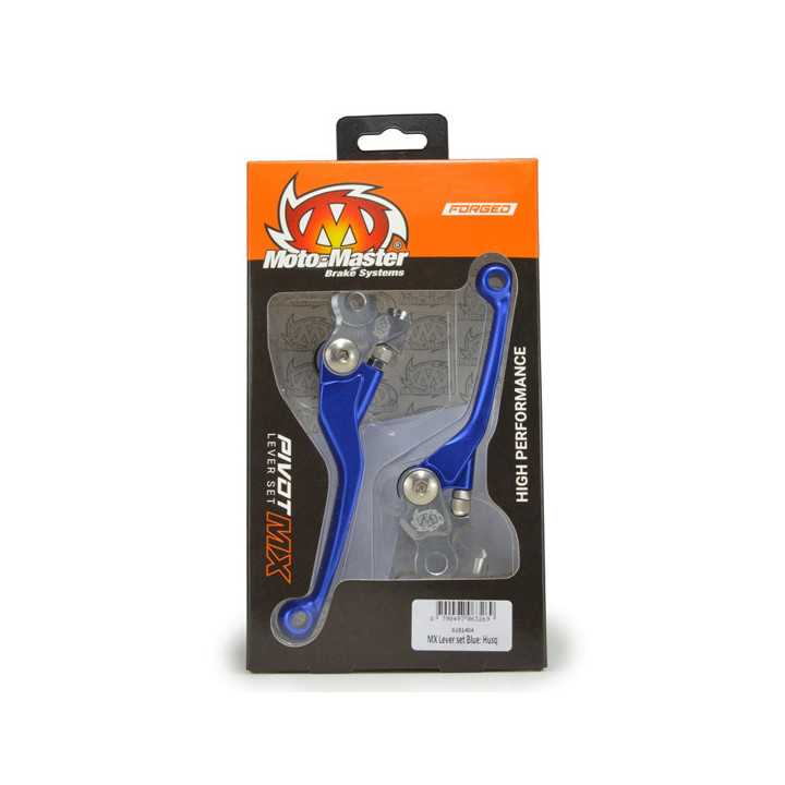 PAIRE DE LEVIERS REPLIABLE MOTO MASTER KTM BLEU EXC 125 2014-2017