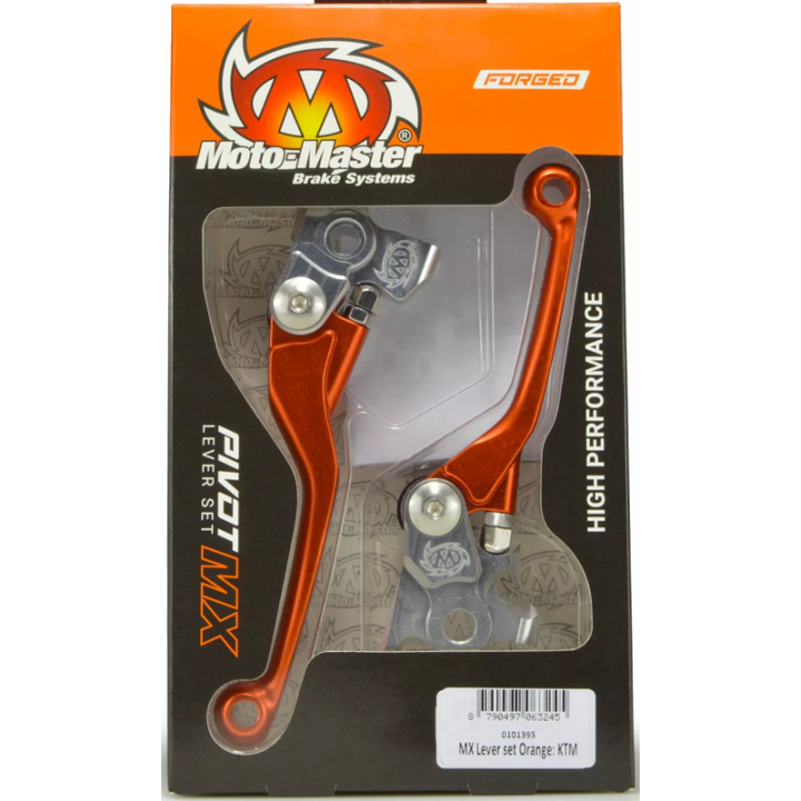 PAIRE DE LEVIERS REPLIABLE MOTO MASTER ORANGE KTM EXCF 250 350 2014-2025
