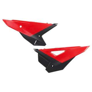 PLAQUES PLASTIQUES CARENAGE LATERALES UFO COULEUR ORIGINE ROUGE NOIR HONDA CRF 250 450 2025