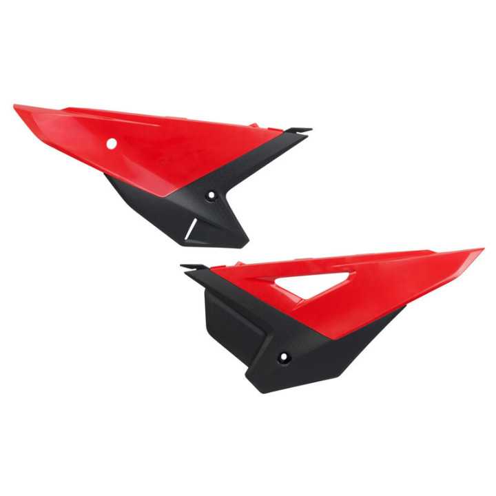 PLAQUES PLASTIQUES LATERALES UFO COULEUR ORIGINE ROUGE NOIR HONDA CRF 250 450 2025