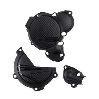 KIT DE PROTECTIONS DE MOTEUR POLISPORT NOIR KTM EXC 250 300 ET HUSQVARNA TE 250 300 2024-2025