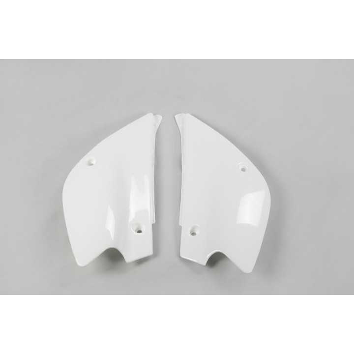 PLAQUES NUMERO PLASTIQUES CARENAGE LATERALES UFO BLANCHE KAWASAKI KX 80 1998-2000