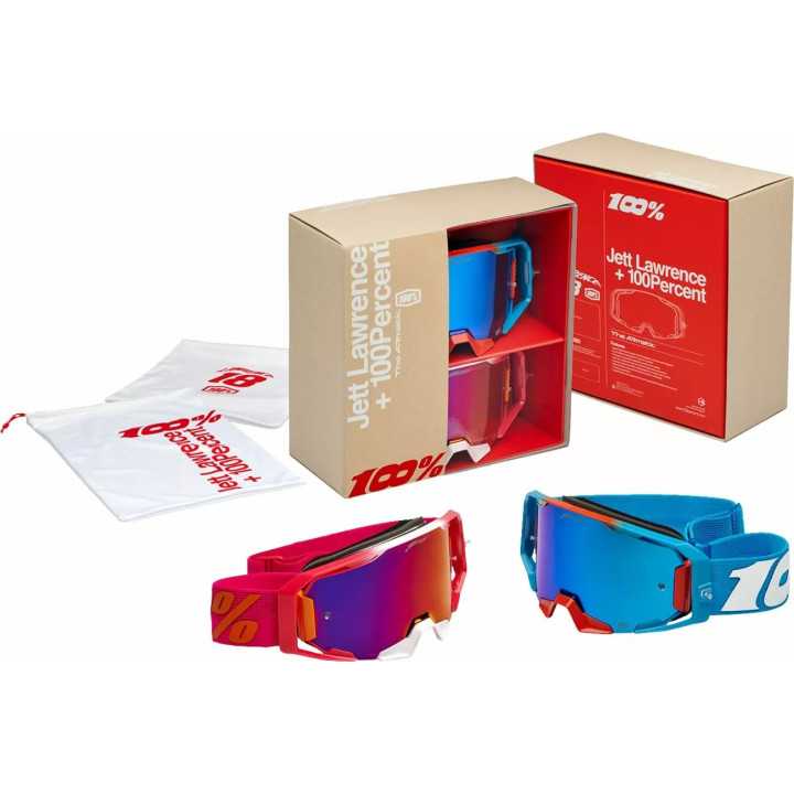 PACK de 2 LUNETTES MASQUES 100% Armatic Jett Lawrence Limited Edition
