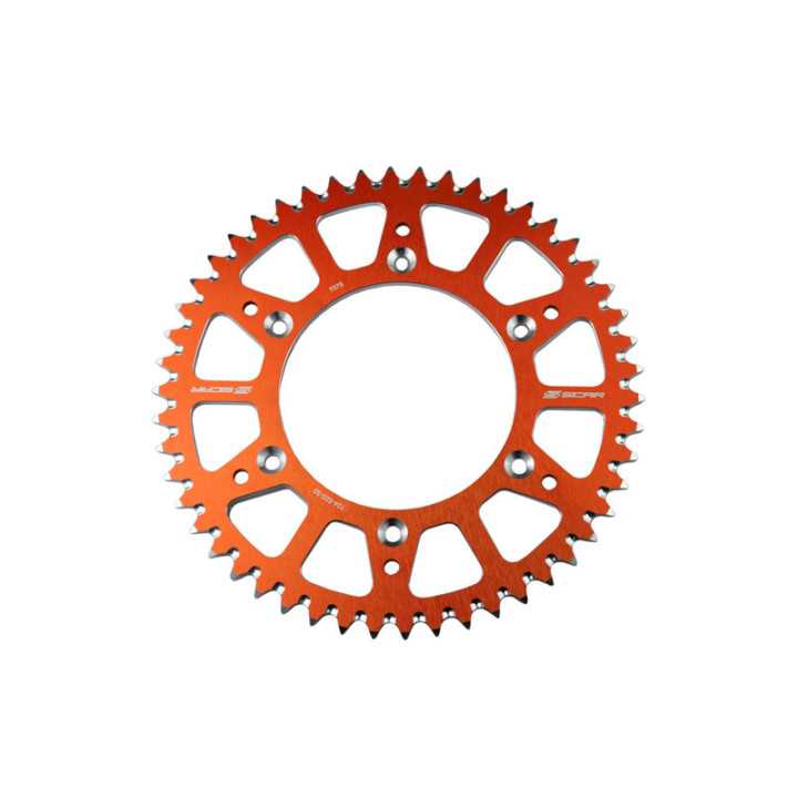 COURONNE SCAR ALU ORANGE TYPE SRS530 PAS 520 52 DENTS KTM EXC 125 1993-2016