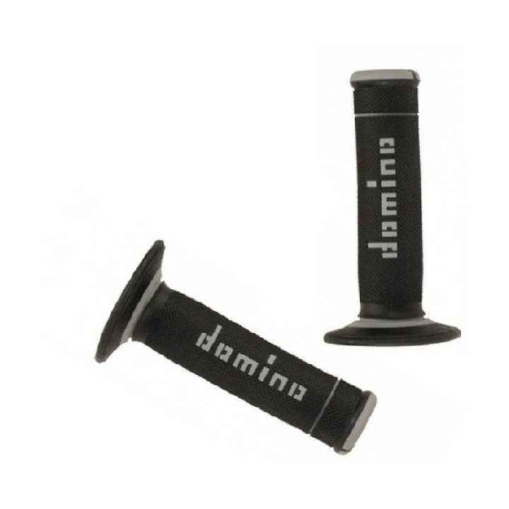 POIGNEES DOMINO OFF-ROAD X-TREME NOIR/GRIS 22 MM