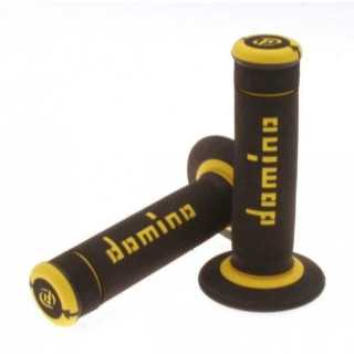 POIGNEES DOMINO OFF-ROAD X-TREME NOIR/JAUNE 22 MM