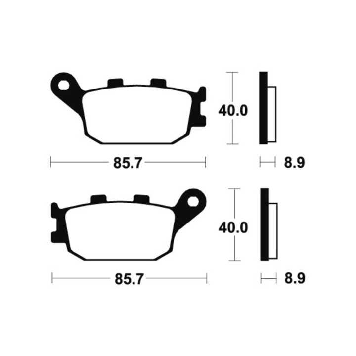 Plaquettes de frein arrière TECNIUM Performance métal fritté - MR157 YAMAHA MT-10 2016-2021