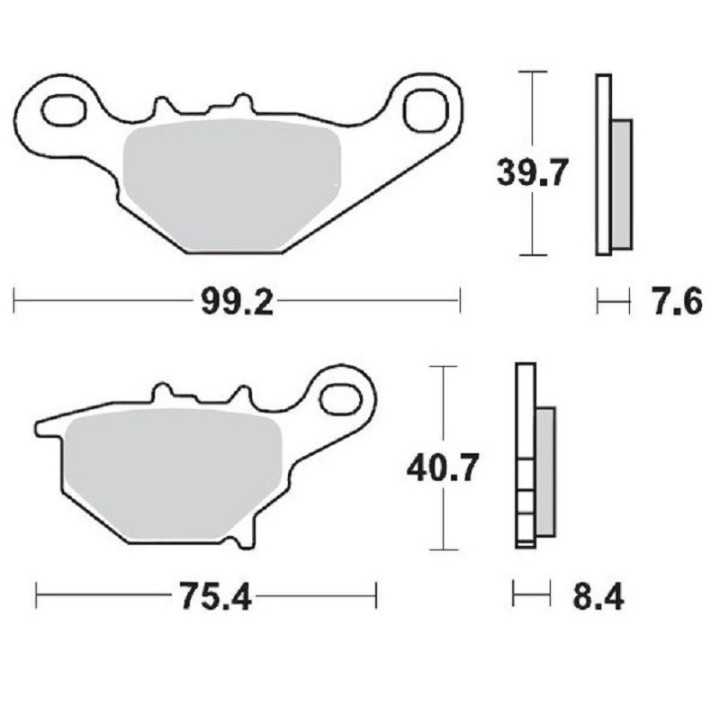 PLAQUETTES DE FREIN ARRIERE MOTO MASTER NITRO SUZUKI RM 85 2005-2024