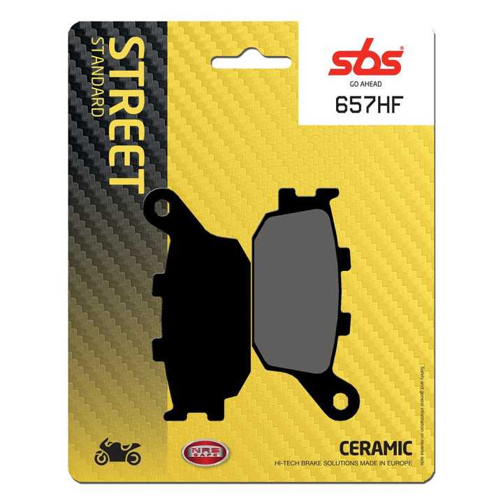 PLAQUETTES DE FREIN ARRIERE SBS céramique organiques STREET HF657 YAMAHA MT-07 2014-2025