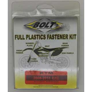 Kit vis complet de plastiques carénage Bolt KTM EXC 2008-2011