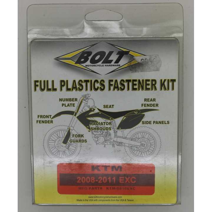 Kit vis complet de plastiques carénage Bolt KTM EXC 2008-2011