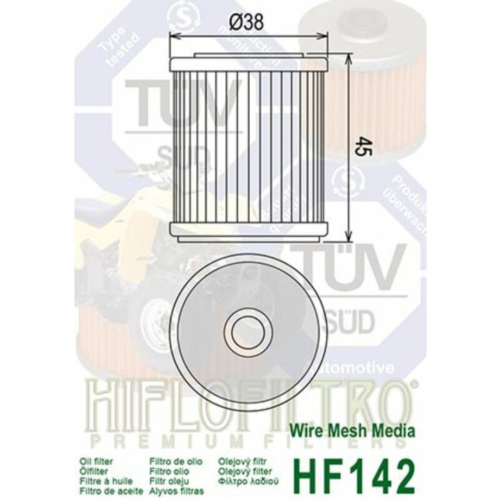 FILTRE A HUILE WRF 250 01/02 HF142 HIFLOFILTRO