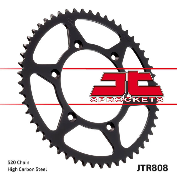 Couronne JT SPROCKETS 49 dents acier pas 520 type 808 Suzuki RM-125 1998-06