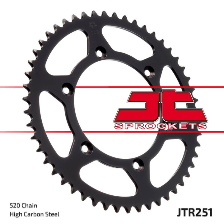 Couronne JT SPROCKETS 48 dents acier noir pas 520 type 251 Yamaha YZF-450 2016-18