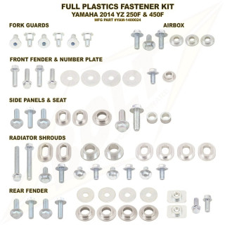 Kit vis complet de plastiques carénage Bolt Yamaha YZF 450 2014-17