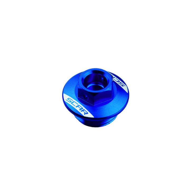 Bouchon supérieur carter d'huile SCAR bleu - KAWASAKI KX 85 01/09 KX250 99/04