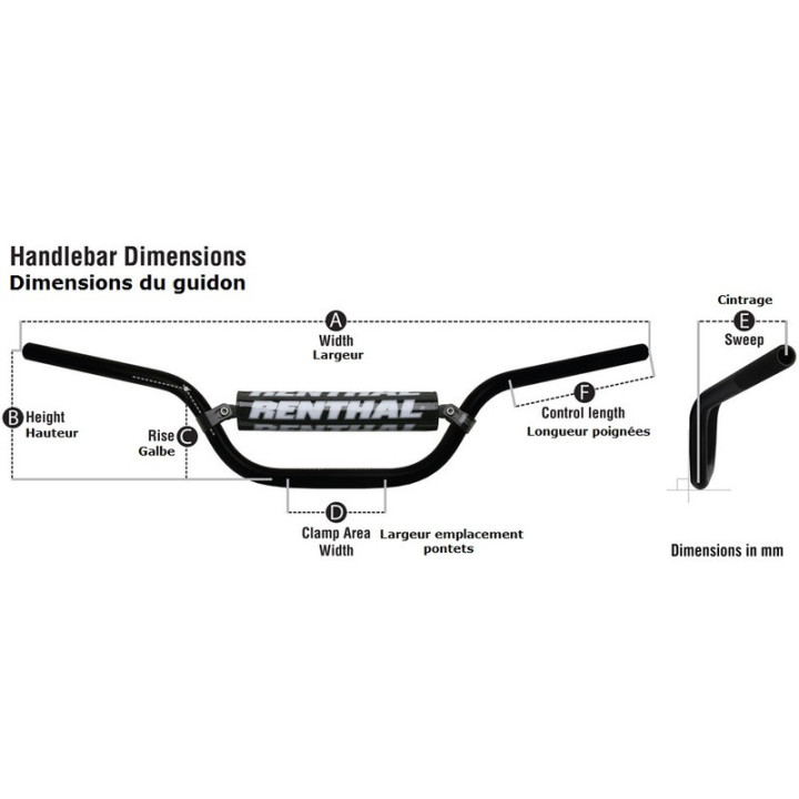 GUIDON RENTHAL Twinwall 994 KTM BLEU