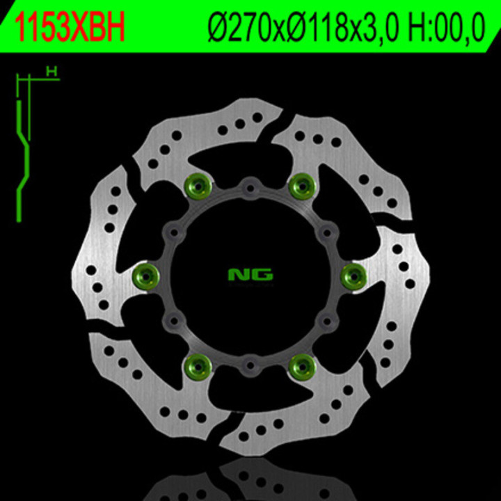 DISQUE DE FREIN AVANT A PETALES WAVE NG YAMAHA WRF 450 16/17