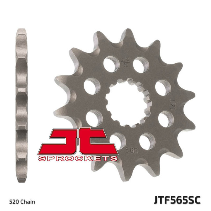 Pignon JT acier anti-boue type 565 pas 520 14 dents KAWAZAKI KX-250 1999-01