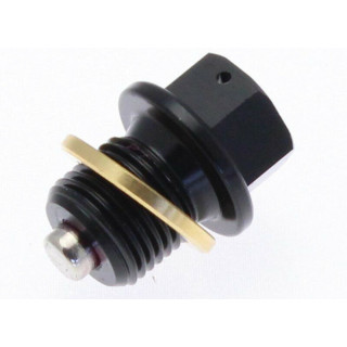 Bouchon de vidange TECNIUM aimanté alu noir KTM 50 65 85 SX 2000-2019