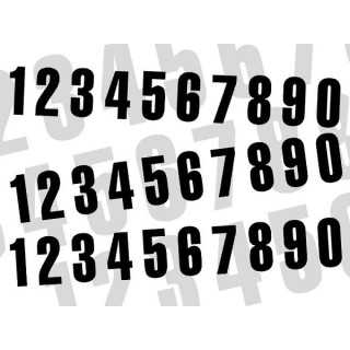 NUMERO DE COURSE BLANC BLACKBIRD - JEU DE 3 NUMEROS 16X7,5CM