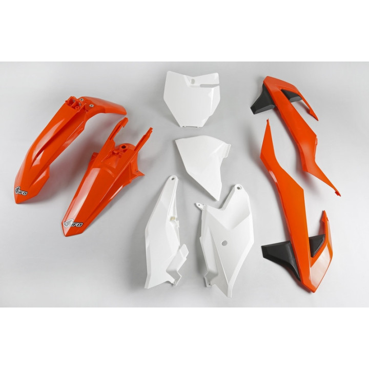 KIT PLASTIQUES CARENAGE UFO ORANGE BLANC KTM SX 85 2018-24