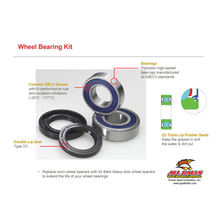 KIT ROULEMENTS ROUE AVANT SUZUKI DR-Z 70 08-09