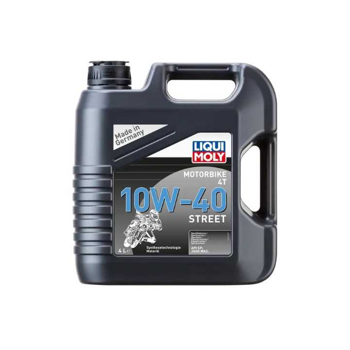 Huile moteur moto 4T 10W-40 Street 4l 100% synthétique