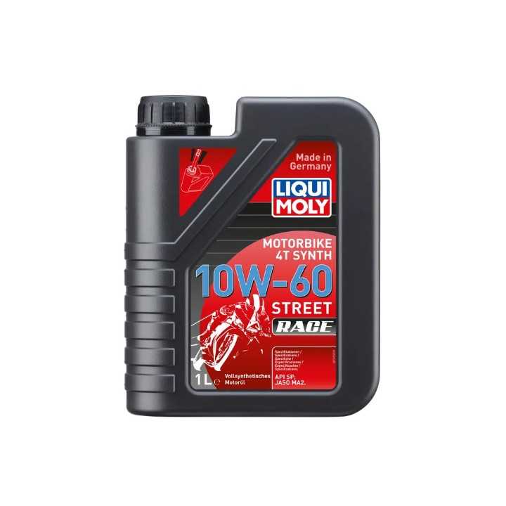 Huile moteur moto 4T 10W-60 Street Race 1l 100% synthétique