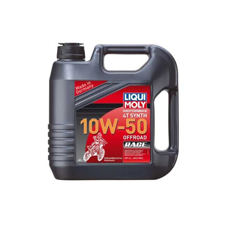 Huile moteur moto 4T 10W-50 Offroad Race 4l 100% synthétique