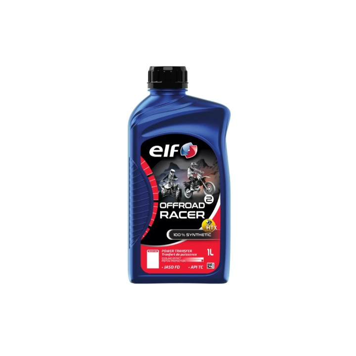 HUILE MOTEUR MOTO OFF ROAD RACER ELF SYNTHETIQUE 2T 1L
