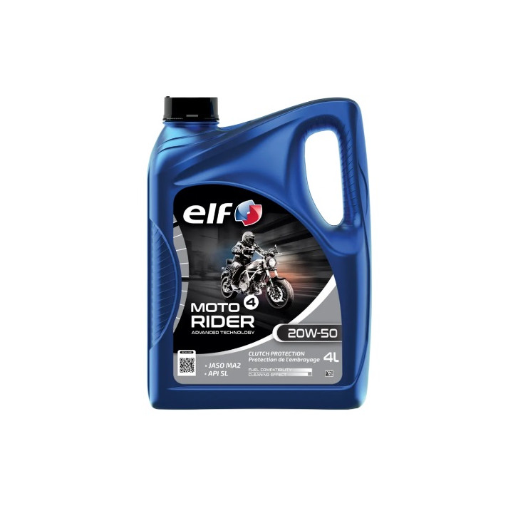 HUILE MOTEUR MOTO 4 RIDER 20W-50 ELF TECHNOLOGIE AVANCEE 4T 4L