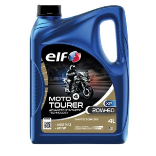 HUILE MOTEUR MOTO 4 TOURER XP 20W-60 ELF TECHNOLOGIE AVANCEE SYNTHETIQUE 4T 4L
