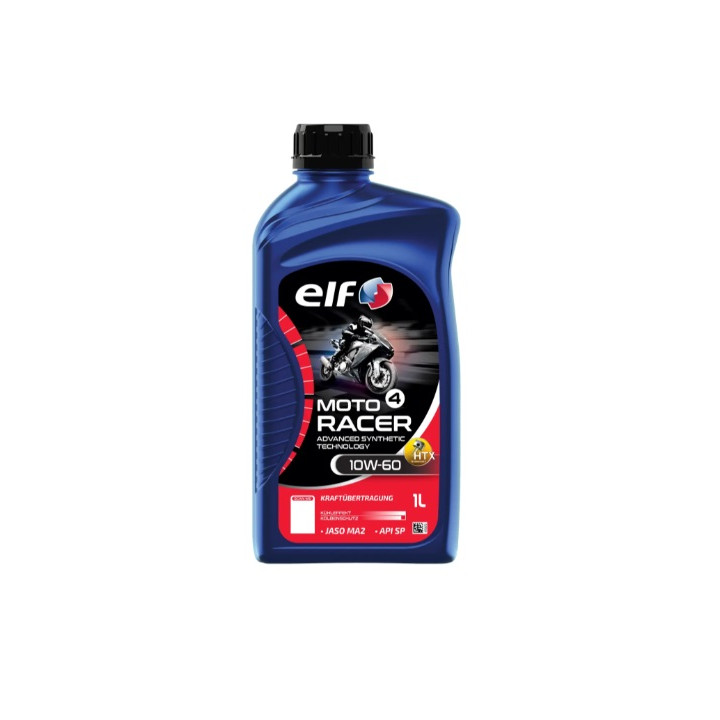 HUILE MOTEUR MOTO 4 RACER 10W-60 ELF TECHNOLOGIE AVANCEE SYNTHETIQUE 4T 1L