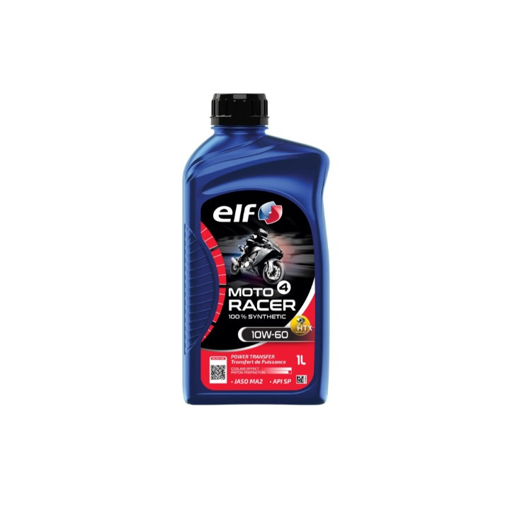 HUILE MOTEUR MOTO 4 RACER 10W-60 ELF SYNTHETIQUE 4T 1L