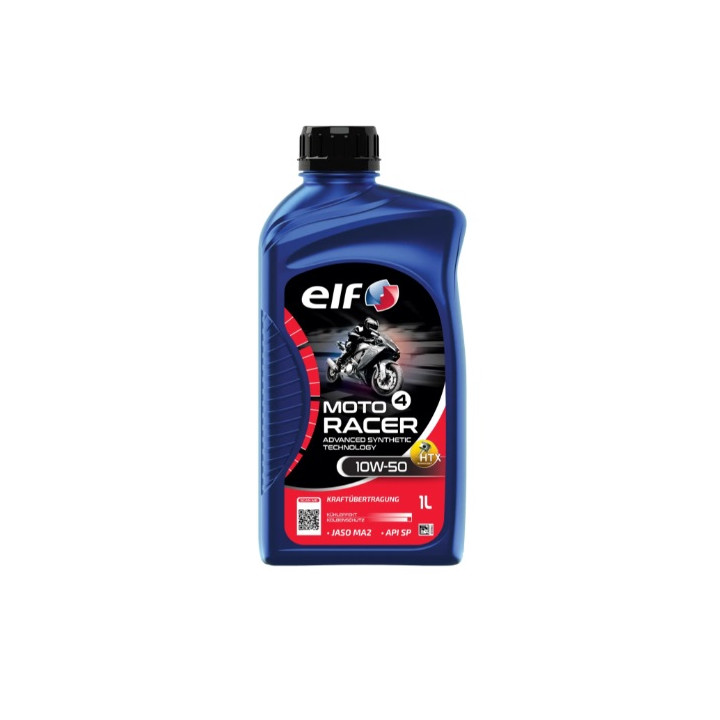 HUILE MOTEUR MOTO 4 RACER 10W-50 ELF TECHNOLOGIE AVANCEE SYNTHETIQUE 4T 1L