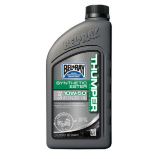 HUILE MOTEUR 4T SYNTHETIQUE ESTER THUMPER RACING 10W50 1L BEL-RAY