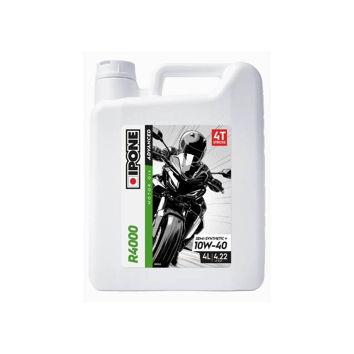 HUILE MOTEUR IPONE 4T R4000 MOTO ROUTE 10W40 4L