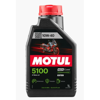 HUILE MOTUL 5100 TECHNOSYNTHESE MOTO MOTEUR 4T 10W40 1L