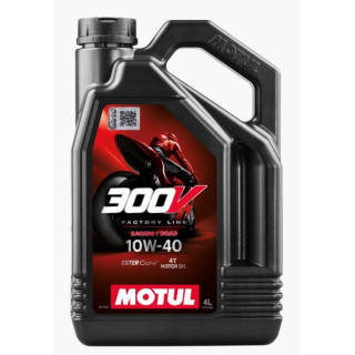 HUILE  MOTEUR MOTUL 300V FACTORY LINE ROAD RACING 10W40  4T 100% SYNTHETIC 4 LITRES