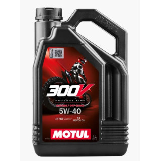 HUILE  MOTEUR MOTUL 300V FACTORY LINE OFF ROAD 5W40  4T 100% SYNTHETIC 4 LITRES