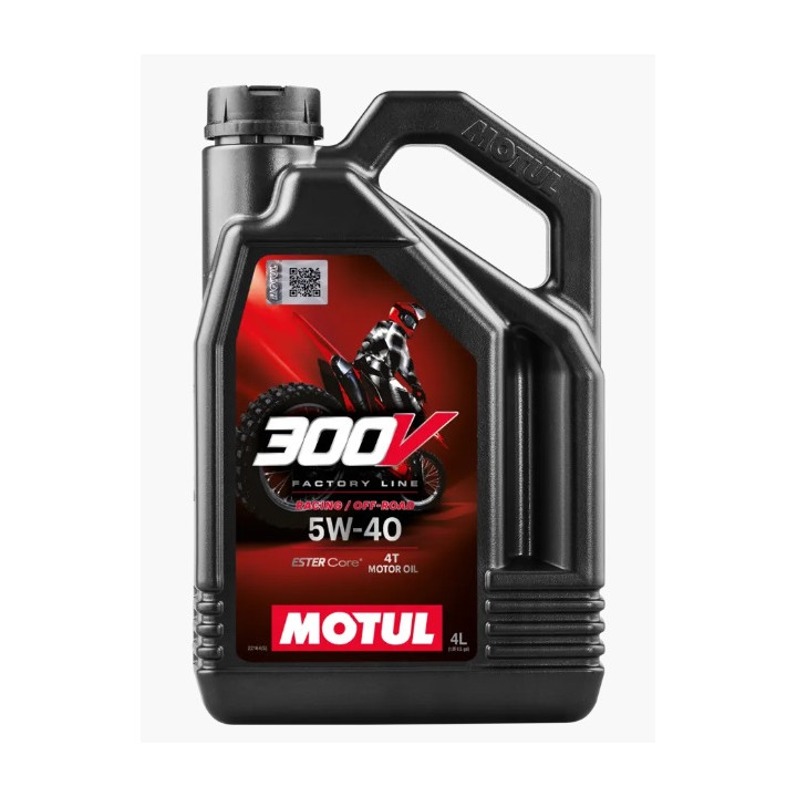 HUILE  MOTEUR MOTUL 300V FACTORY LINE OFF ROAD 5W40  4T 100% SYNTHETIC 4 LITRES
