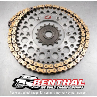 Kit chaine RENTHAL 520 type R1 13/49 Suzuki RMZ 250 2013-18