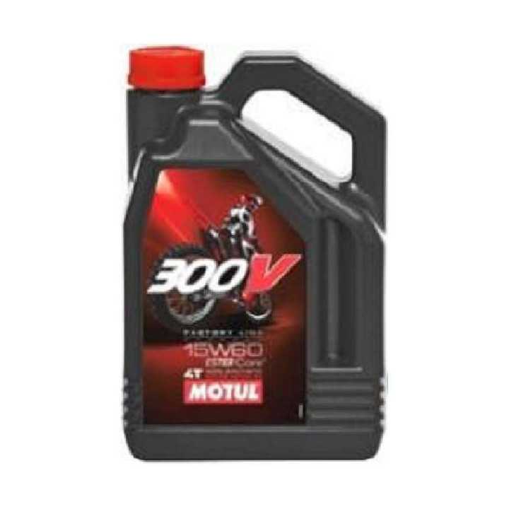 HUILE MOTEUR MOTUL 300V FACTORY LINE OFF ROAD 15W60 4T 100% SYNTHETIC 4 LITRES