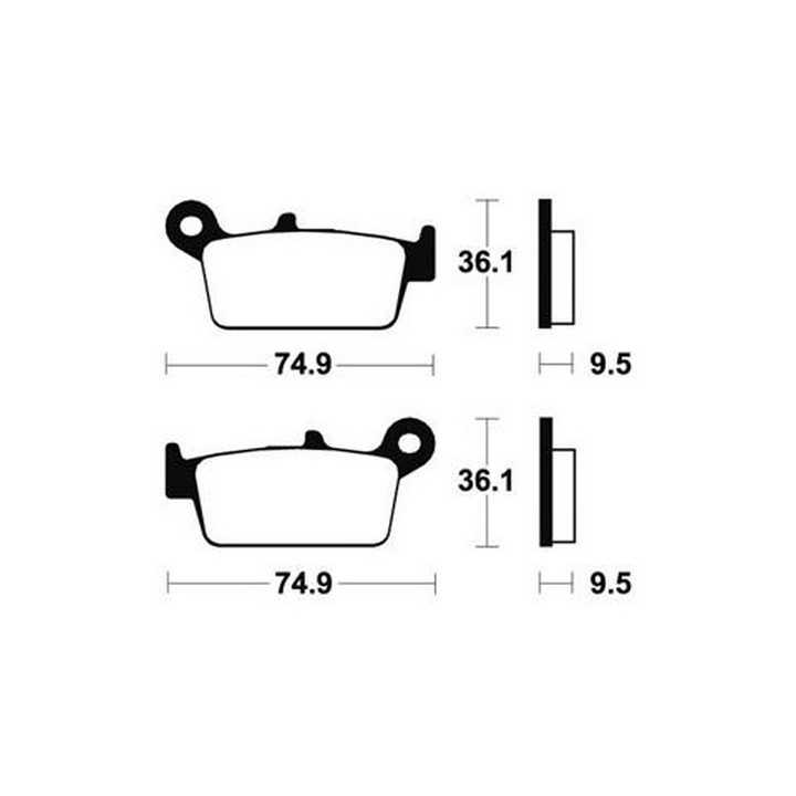 PLAQUETTE DE FREIN AVANT MOR194 COMPETITION BENDIX YAMAHA YZ 125 92/02