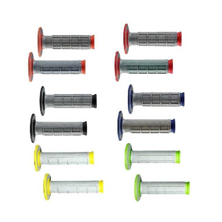 POIGNEES RENTHAL DUAL GRIP 50% GAUFRE DIAMOND 22 MM